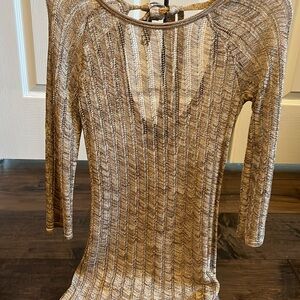 Bebe XS knit crochet top